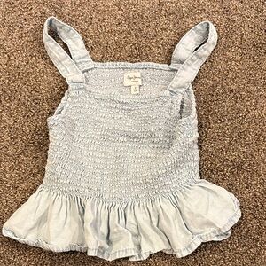 Pepe jeans Light Blue Smocked Tank Top